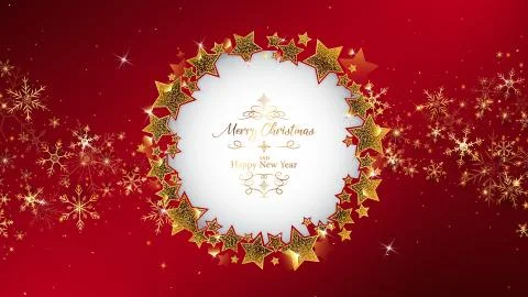 Red Christmas background border Stock Illustration