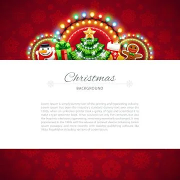 Red Christmas Background with Copy Space Stock Illustration