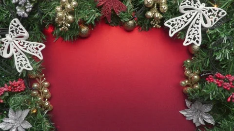 Red Christmas background Stock Footage