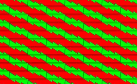 Red Christmas background with green tree from strips. Modern for New Years Stock Illustration