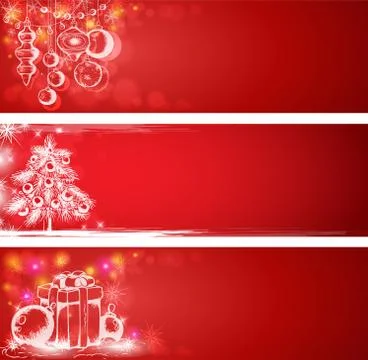 Red Christmas background Stock Illustration