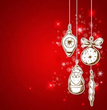 Red Christmas background Stock Illustration