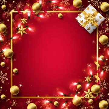 Red Christmas background Stock Illustration