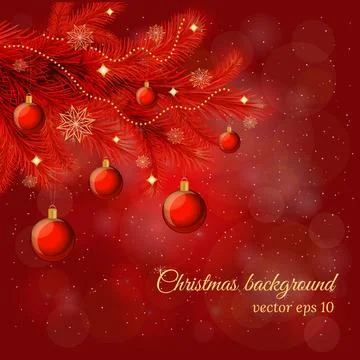 Red Christmas background. Stock Illustration