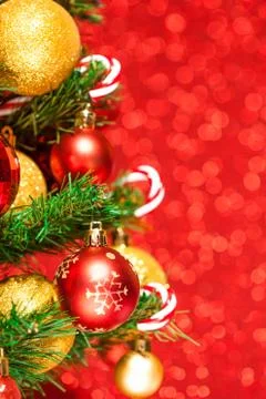 Red Christmas background Stock Photos