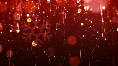 Red christmas background with snowflakes Stock Illustration