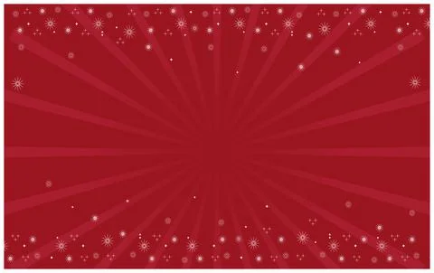 Red Christmas Background with Stars Elements - Vector Illustration Illustrazione stock