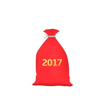 Red Christmas bag Stock Illustration