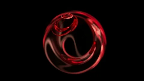 Red Christmas ball abstract loop motion background Stock Footage 70686937