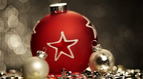 Red christmas ball Stockbeeldmateriaal 44144542