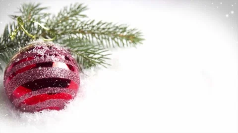 Red Christmas Ball Stock Footage 160796756