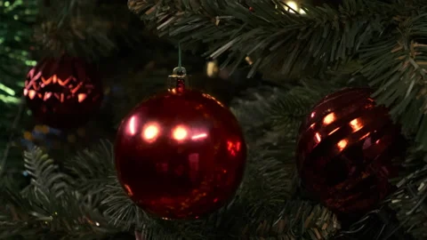 Red christmas ball Stock Footage 181969043