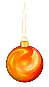 Red christmas ball Illustrazione stock