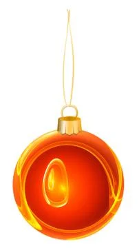 Red christmas ball Illustrazione stock