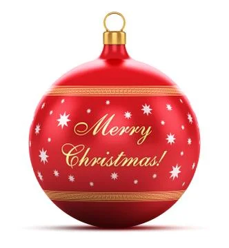 Red Christmas ball Stock Illustration