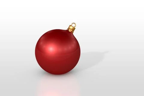 Red christmas ball Illustrazione stock