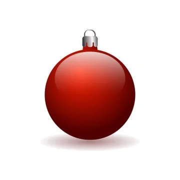 Red Christmas ball Stock Illustration