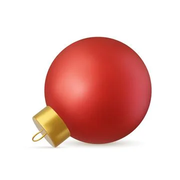 Red Christmas ball Stock Illustration