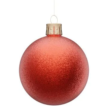 Red christmas ball isolated. Stock Illustration