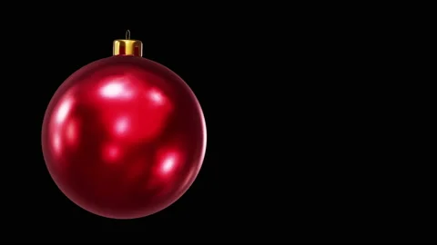 Red Christmas ball looping 3D animation Stock Footage 144042110