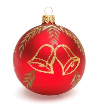 Red Christmas ball Stock Photos