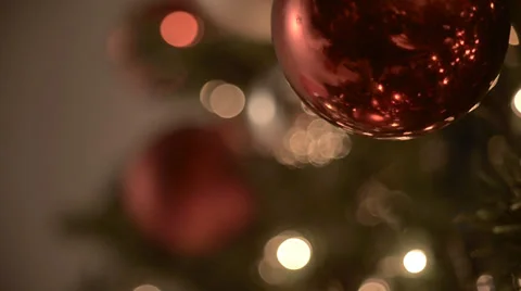 Red Christmas balls Stock Footage 31626431