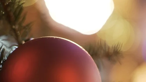 Red Christmas Balls Vídeo Stock 120629592