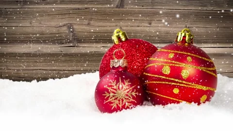 Red Christmas Balls Stock Footage 161178690