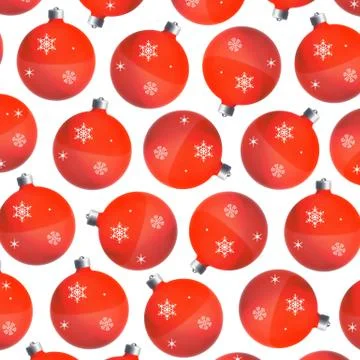 Red christmas balls Stock Illustration