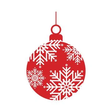 Red Christmas bauble featuring smooth wave patterns, adding charm to any fe.. Stock Illustration