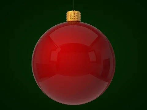 Red christmas bauble Stock Illustration
