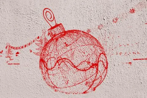 Red Christmas bauble Stock Illustration