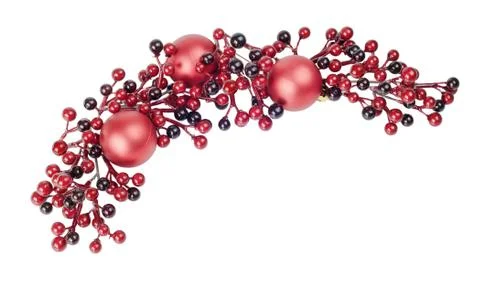 Red Christmas composition Stock Photos