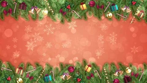 Red Christmas Decorations Stock Footage 97914536