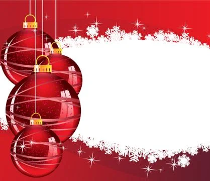 Red christmas decorations Stock Illustration