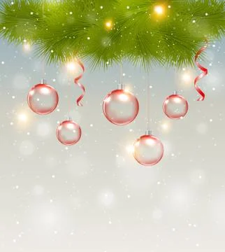 Red Christmas decorations Stock Illustration