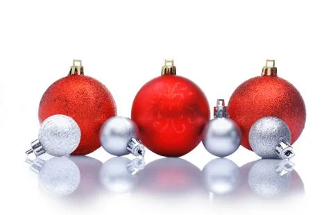Red christmas decorations Stock Photos