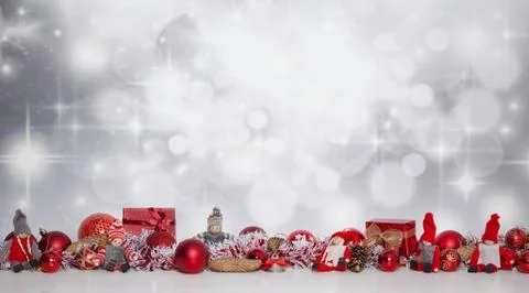 Red christmas decorations Stock Photos
