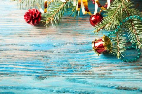 Red Christmas decorations Foto stock