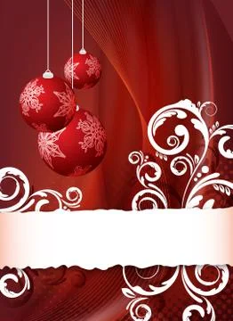Red christmas flyer Stockillustratie