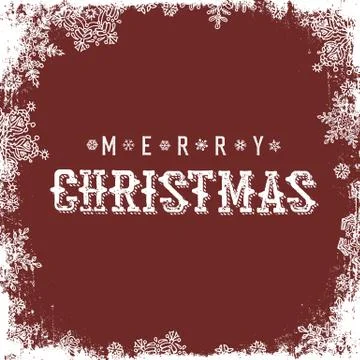 Red christmas frame with greeting Illustrazione stock