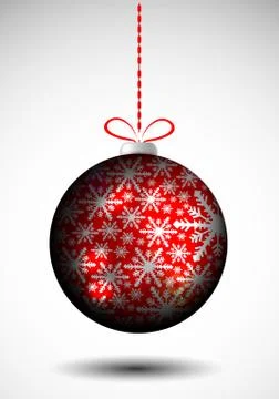 Red christmas globe Stock Illustration