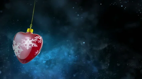 Red Christmas Heart and Dust Stock Footage