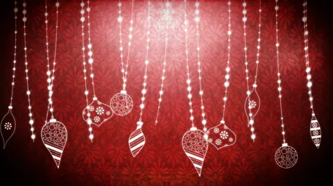 Red Christmas Ornaments Stock Footage 50784442