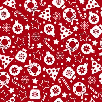 Red christmas pattern. Stock Illustration