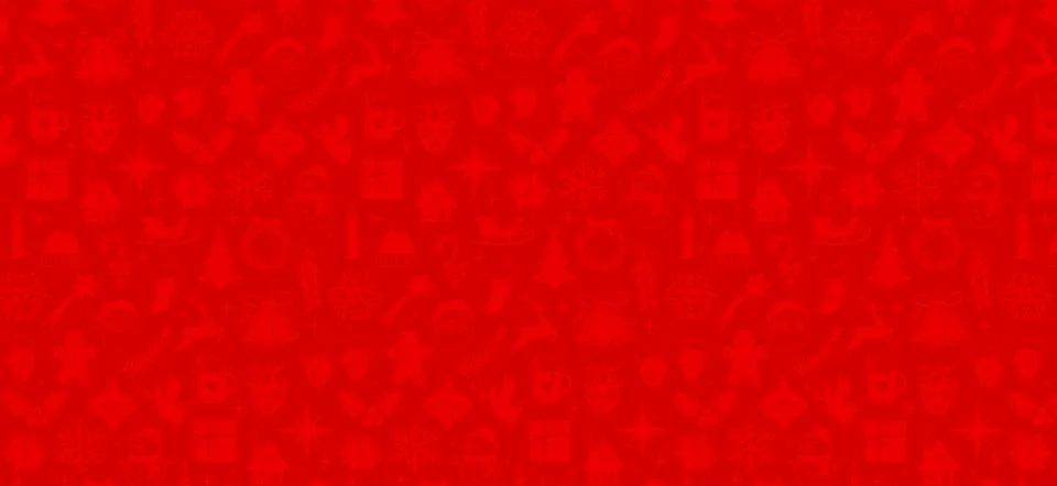 Red Christmas seamless pattern, decorations icon background Stock Illustration