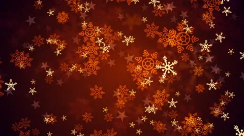 Red Christmas Snow Flakes Stock Footage 44695481