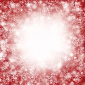 Red christmas snowflake background Stock Illustration