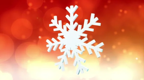 Red Christmas Snowflakes Stock Footage 58464798