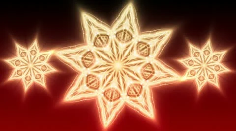Red Christmas Star - Abstract Background 90 (HD) Stock Footage 12452707